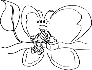Una mariposa