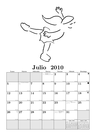 Calendario de julio.