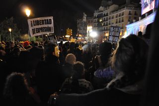 Manifestantes.