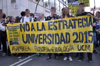 Cartel de la asamblea de Filosofía y Filología de la UCM.