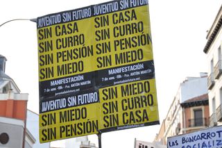 Cartel de Juventud sin Futuro.