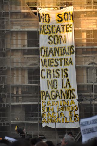 Enorme cartel en el 'Tío Pepe'.