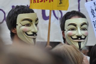 Máscaras de Guy Fawkes.