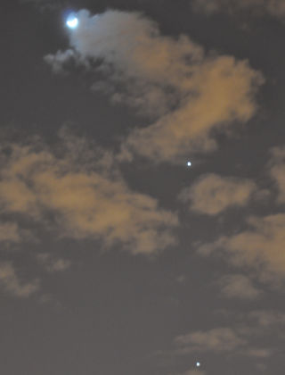 Venus, Júpiter y la Luna.