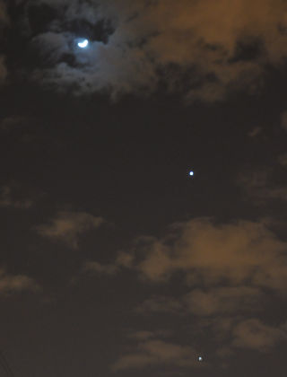 Venus, Júpiter y la Luna.