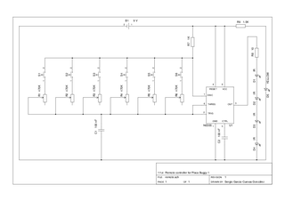 Esquema del circuito del mando a distancia.