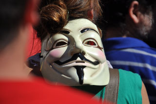 Careta de Guy Fawkes.