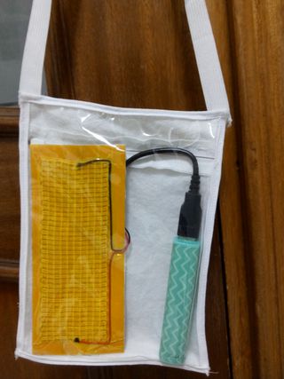 Bolsa con calefactor.