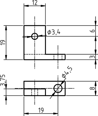 Dimensiones de la pieza.
