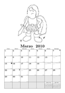 Calendario de marzo.