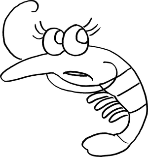 Dibujo de una gamba.