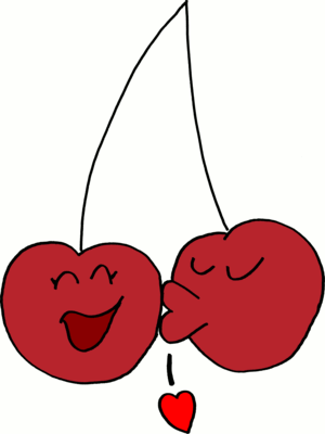 Dibujo de unas cerezas.