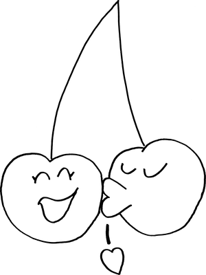 Dibujo de unas cerezas.