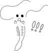 Dibujo de una gamba.