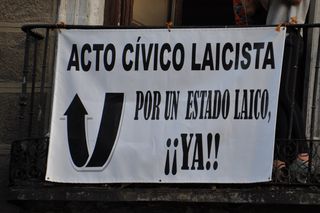 Cartel laicista.