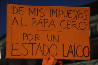 Cartel laicista.
