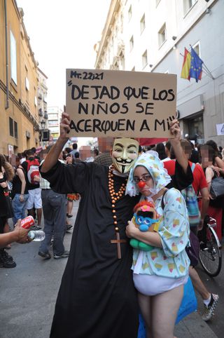 Sátira sobre la pederastia.