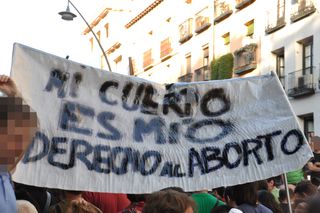 Cartel sobre derechos reproductivos y sexuales.