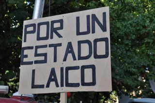 Cartel laicista.
