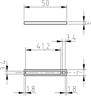 Dimensiones de los brazos de la luneta.