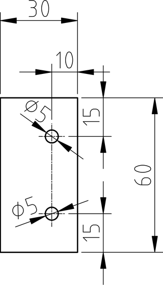 Dimensiones de los cortes para hacer la base.