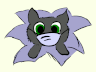 Dibujo de un gato con mascarilla.